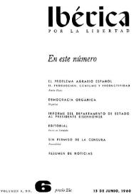 Ibérica por la libertad. Volumen 8, Nº 6, 15 de junio de 1960 | Biblioteca Virtual Miguel de Cervantes