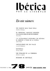 Ibérica por la libertad. Volumen 8, Nº 7-8, 15 de julio-agosto de 1960 | Biblioteca Virtual Miguel de Cervantes