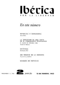 Ibérica por la libertad. Volumen 11, Nº 2, 15 de febrero de 1963 | Biblioteca Virtual Miguel de Cervantes