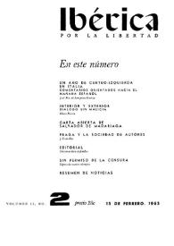 Ibérica por la libertad. Volumen 13, Nº 2, 15 de febrero de 1965 | Biblioteca Virtual Miguel de Cervantes