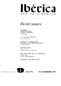 Ibérica por la libertad. Volumen 13, Nº 9, 15 de septiembre de 1965 | Biblioteca Virtual Miguel de Cervantes