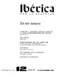 Ibérica por la libertad. Volumen 13, Nº 12, 15 de diciembre de 1965 | Biblioteca Virtual Miguel de Cervantes