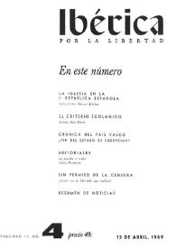 Ibérica por la libertad. Volumen 17, Nº 4, 15 de abril de 1969 | Biblioteca Virtual Miguel de Cervantes