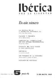 Ibérica por la libertad. Volumen 17, Nº 5, 15 de mayo de 1969 | Biblioteca Virtual Miguel de Cervantes