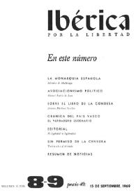 Ibérica por la libertad. Volumen 17, Nº 8-9, 15 de septiembre de 1969 | Biblioteca Virtual Miguel de Cervantes