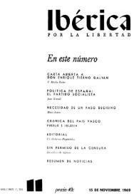 Ibérica por la libertad. Volumen 17, Nº 11, 15 de noviembre de 1969 | Biblioteca Virtual Miguel de Cervantes