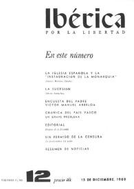 Ibérica por la libertad. Volumen 17, Nº 12, 15 de diciembre de 1969 | Biblioteca Virtual Miguel de Cervantes