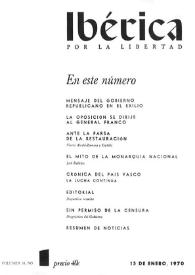 Ibérica por la libertad. Volumen 18, Nº 1, 15 de enero de 1970 | Biblioteca Virtual Miguel de Cervantes