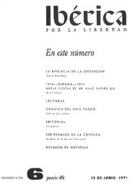 Ibérica por la libertad. Volumen 19, Nº 6, 15 de junio de 1971 | Biblioteca Virtual Miguel de Cervantes