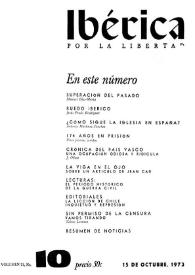 Ibérica por la libertad. Volumen 21, Nº 10, 15 de octubre de 1973 | Biblioteca Virtual Miguel de Cervantes