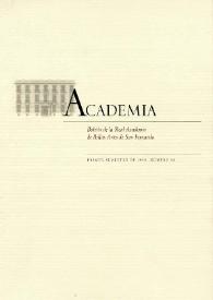 Academia : Anales y Boletín de la Real Academia de Bellas Artes de San Fernando. Núm. 88, primer semestre de 1999 | Biblioteca Virtual Miguel de Cervantes