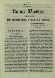 No me olvides. Núm. 22, 1º de octubre de 1837 | Biblioteca Virtual Miguel de Cervantes