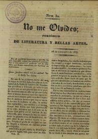 No me olvides. Núm. 30, 26 de noviembre de 1837 | Biblioteca Virtual Miguel de Cervantes