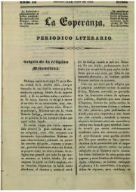 La esperanza : periódico literario. Núm. 13, domingo 30 de junio de 1839 | Biblioteca Virtual Miguel de Cervantes