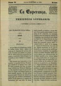 La esperanza : periódico literario. Núm. 15, domingo 14 de julio de 1839 | Biblioteca Virtual Miguel de Cervantes