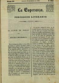 La esperanza : periódico literario. Núm. 20, domingo 18 de agosto de 1839 | Biblioteca Virtual Miguel de Cervantes