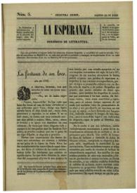 La esperanza : periódico literario. Núm. 5, febrero 23 de 1840 | Biblioteca Virtual Miguel de Cervantes