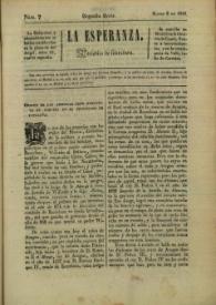 La esperanza : periódico literario. Núm. 7, marzo 8 de 1840 | Biblioteca Virtual Miguel de Cervantes