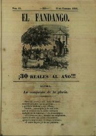 El fandango : periódico nacional : papelito ... satírico escrito por los redactores de La Risa inundado de caricaturas ... Núm. 15, 15 de febrero de 1846 | Biblioteca Virtual Miguel de Cervantes