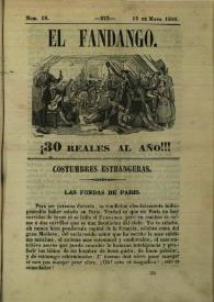 El fandango : periódico nacional : papelito ... satírico escrito por los redactores de La Risa inundado de caricaturas ... Núm. 18, 15 de mayo de 1846 | Biblioteca Virtual Miguel de Cervantes