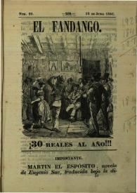 El fandango : periódico nacional : papelito ... satírico escrito por los redactores de La Risa inundado de caricaturas ... Núm. 19, 15 de junio de 1846 | Biblioteca Virtual Miguel de Cervantes