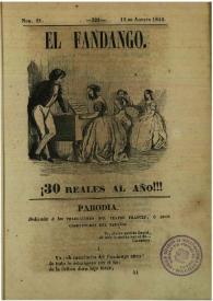 El fandango : periódico nacional : papelito ... satírico escrito por los redactores de La Risa inundado de caricaturas ... Núm. 21, 15 de agosto de 1846 | Biblioteca Virtual Miguel de Cervantes