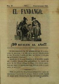 El fandango : periódico nacional : papelito ... satírico escrito por los redactores de La Risa inundado de caricaturas ... Núm. 24, 15 de noviembre de 1846 | Biblioteca Virtual Miguel de Cervantes