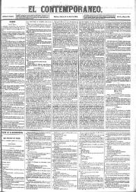 El Contemporáneo. Año II, núm. 96, sábado 13 de abril de 1861 | Biblioteca Virtual Miguel de Cervantes