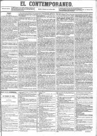 El Contemporáneo. Año II, núm. 107, viernes 26 de abril de 1861 | Biblioteca Virtual Miguel de Cervantes