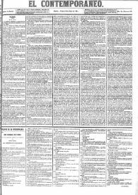 El Contemporáneo. Año II, núm. 118, viernes 10 de mayo de 1861 | Biblioteca Virtual Miguel de Cervantes