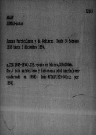 Libros de actas de las sesiones particulares y de gobierno. (1757-1854). Sesiones particulares y de gobierno del  año 1835 | Biblioteca Virtual Miguel de Cervantes