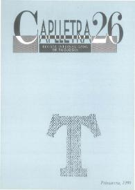 Caplletra: Revista Internacional de Filologia. Núm. 26, primavera 1999 | Biblioteca Virtual Miguel de Cervantes