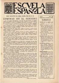 Escuela española. Año III, núm. 132, 25 de noviembre de 1943 | Biblioteca Virtual Miguel de Cervantes