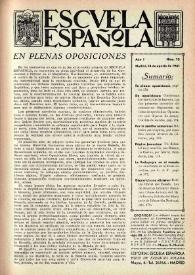 Escuela española. Año I, núm. 13, 14 de agosto de 1941 | Biblioteca Virtual Miguel de Cervantes