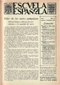 Escuela española. Año I, núm. 16, 4 de septiembre de 1941 | Biblioteca Virtual Miguel de Cervantes