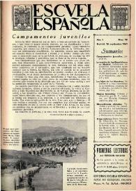 Escuela española. Año I, núm. 18, 18 de septiembre de 1941 | Biblioteca Virtual Miguel de Cervantes