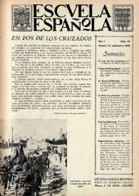 Escuela española. Año I, núm. 19, 26 de septiembre de 1941 | Biblioteca Virtual Miguel de Cervantes