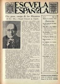 Escuela española. Año I, núm. 25, 6 de noviembre de 1941 | Biblioteca Virtual Miguel de Cervantes