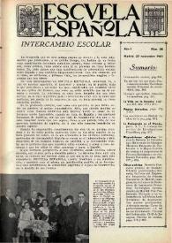 Escuela española. Año I, núm. 28, 27 de noviembre de 1941 | Biblioteca Virtual Miguel de Cervantes