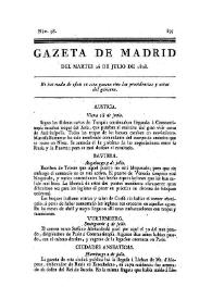 Gazeta de Madrid. 1808. Núm. 98, 26 de julio de 1808 | Biblioteca Virtual Miguel de Cervantes