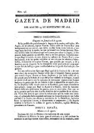 Gazeta de Madrid. 1808. Núm. 148, 29 de noviembre de 1808 | Biblioteca Virtual Miguel de Cervantes