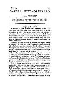 Gazeta de Madrid. 1808. Núm. 149, Gazeta Extraordinaria 30 de noviembre de 1808 | Biblioteca Virtual Miguel de Cervantes