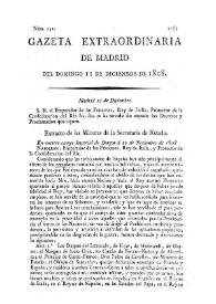 Gazeta de Madrid. 1808. Núm. 151, Gazeta Extraordinaria 11 de diciembre de 1808 | Biblioteca Virtual Miguel de Cervantes