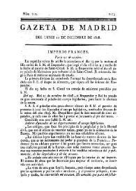 Gazeta de Madrid. 1808. Núm. 152, Gazeta Extraordinaria 12 de diciembre de 1808 | Biblioteca Virtual Miguel de Cervantes