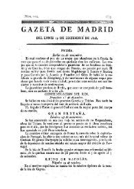 Gazeta de Madrid. 1808. Núm. 159, 19 de diciembre de 1808 | Biblioteca Virtual Miguel de Cervantes