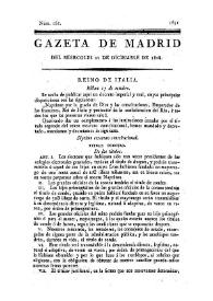 Gazeta de Madrid. 1808. Núm. 161, 21 de diciembre de 1808 | Biblioteca Virtual Miguel de Cervantes