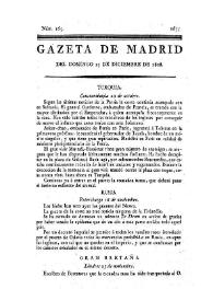 Gazeta de Madrid. 1808. Núm. 165, 25 de diciembre de 1808 | Biblioteca Virtual Miguel de Cervantes