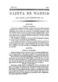 Gazeta de Madrid. 1808. Núm. 169, 29 de diciembre de 1808 | Biblioteca Virtual Miguel de Cervantes