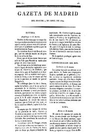 Gazeta de Madrid. 1809. Núm. 94, 4 de abril de 1809 | Biblioteca Virtual Miguel de Cervantes