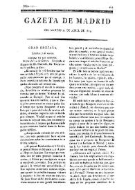 Gazeta de Madrid. 1809. Núm. 101, 11 de abril de 1809 | Biblioteca Virtual Miguel de Cervantes